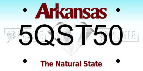 5QST50 Arkansas License Plate