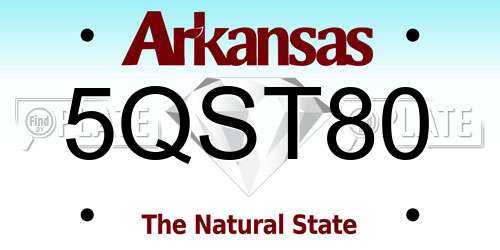 5QST80 Arkansas License Plate