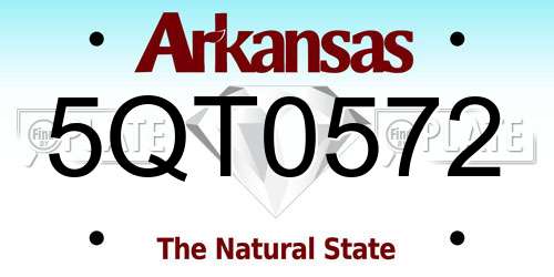5QT0572 Arkansas License Plate