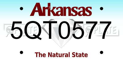 5QT0577 Arkansas License Plate