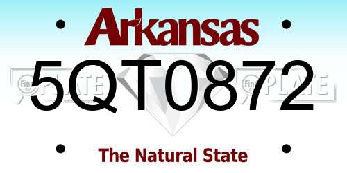 5QT0872 Arkansas License Plate