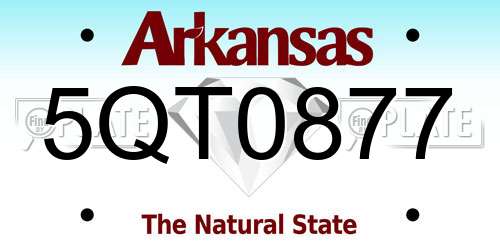 5QT0877 Arkansas License Plate
