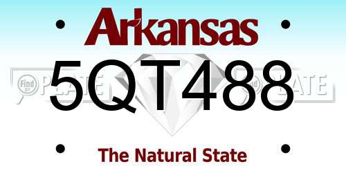 5QT488 Arkansas License Plate