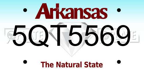 5QT5569 Arkansas License Plate