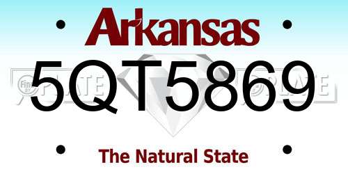 5QT5869 Arkansas License Plate