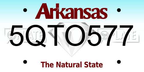 5QTO577 Arkansas License Plate