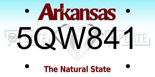 5QW841 Arkansas License Plate
