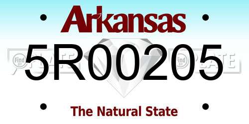 5R00205 Arkansas License Plate