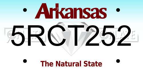 5RCT252 Arkansas License Plate