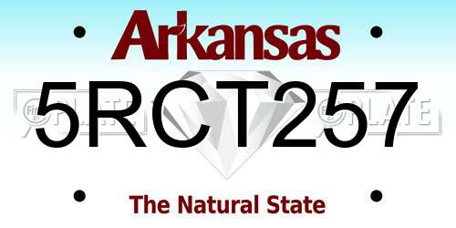 5RCT257 Arkansas License Plate