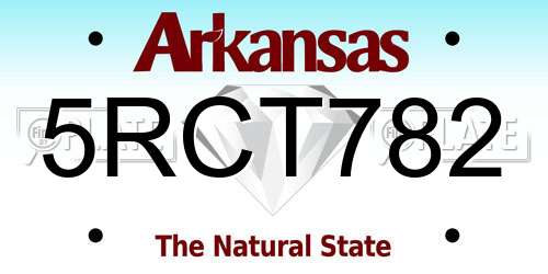 5RCT782 Arkansas License Plate