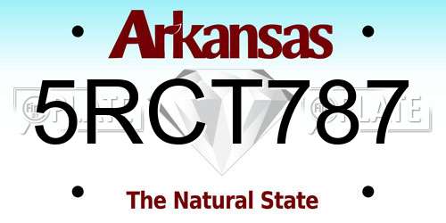 5RCT787 Arkansas License Plate