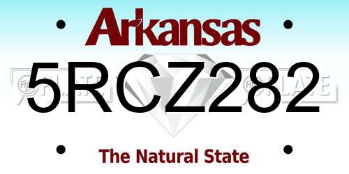 5RCZ282 Arkansas License Plate