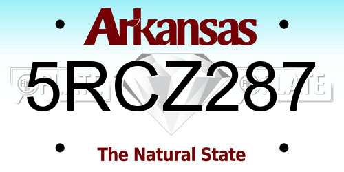5RCZ287 Arkansas License Plate