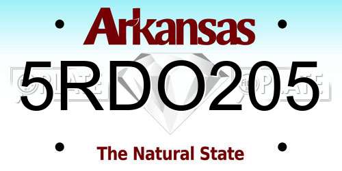 5RDO205 Arkansas License Plate