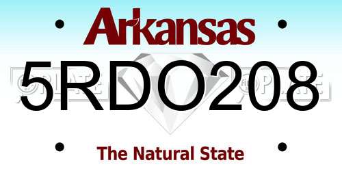 5RDO208 Arkansas License Plate