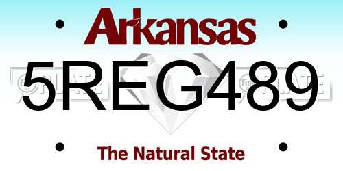 5REG489 Arkansas License Plate