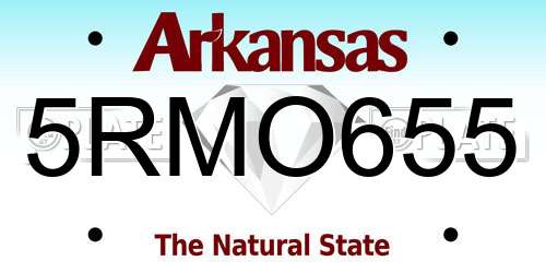 5RMO655 Arkansas License Plate