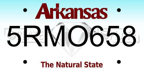 5RMO658 Arkansas License Plate