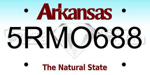 5RMO688 Arkansas License Plate