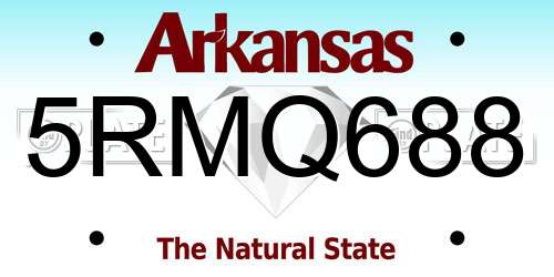 5RMQ688 Arkansas License Plate