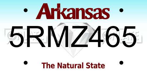 5RMZ465 Arkansas License Plate