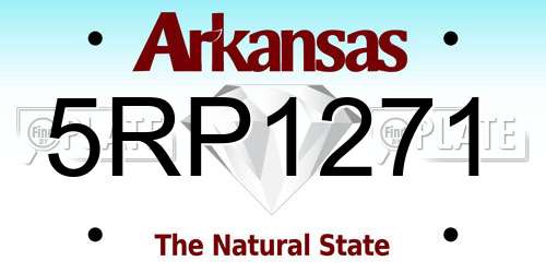 5RP1271 Arkansas License Plate