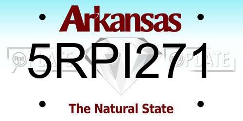 5RPI271 Arkansas License Plate