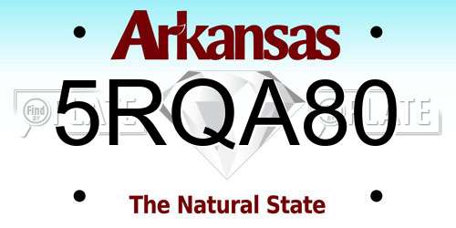 5RQA80 Arkansas License Plate