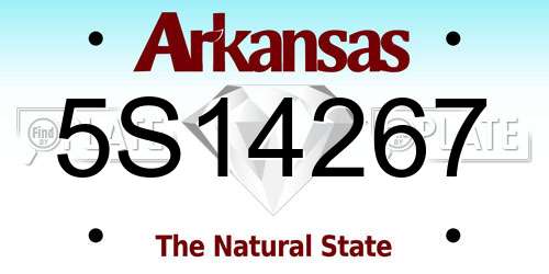 5S14267 Arkansas License Plate
