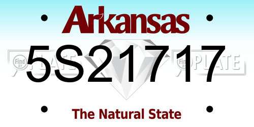 5S21717 Arkansas License Plate