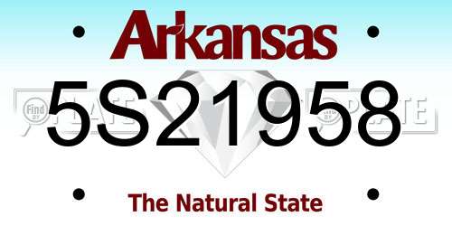 5S21958 Arkansas License Plate