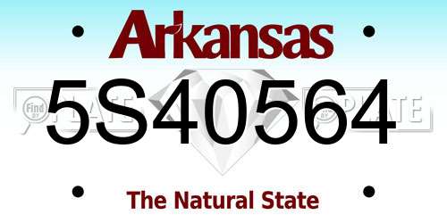 5S40564 Arkansas License Plate
