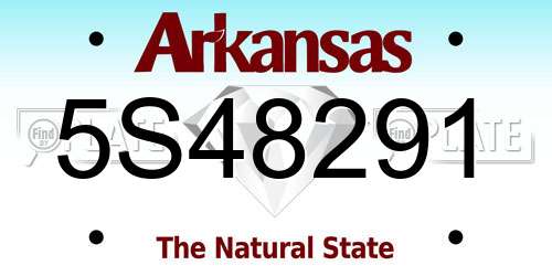 5S48291 Arkansas License Plate