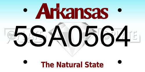 5SA0564 Arkansas License Plate