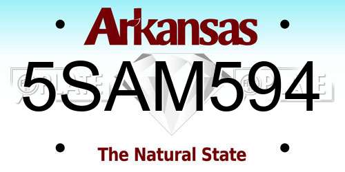 5SAM594 Arkansas License Plate