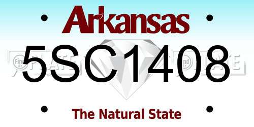5SC1408 Arkansas License Plate
