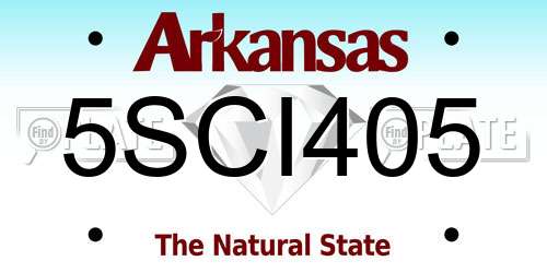 5SCI405 Arkansas License Plate