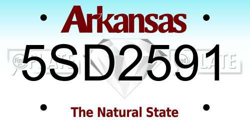 5SD2591 Arkansas License Plate