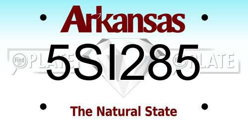 5SI285 Arkansas License Plate