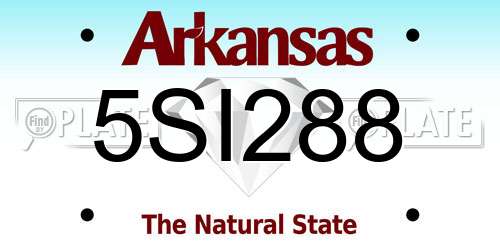 5SI288 Arkansas License Plate