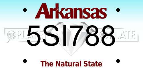 5SI788 Arkansas License Plate
