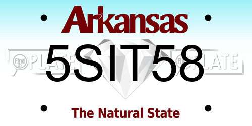 5SIT58 Arkansas License Plate