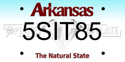 5SIT85 Arkansas License Plate