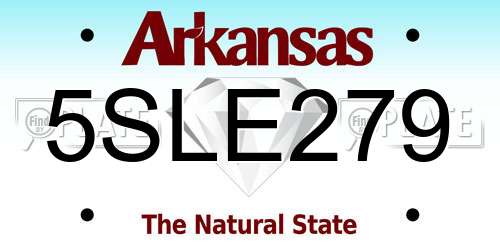 5SLE279 Arkansas License Plate