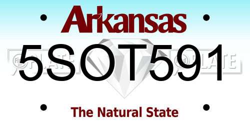 5SOT591 Arkansas License Plate