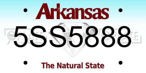 5SS5888 Arkansas License Plate