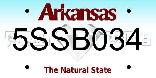 5SSB034 Arkansas License Plate