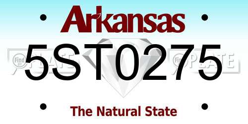 5ST0275 Arkansas License Plate