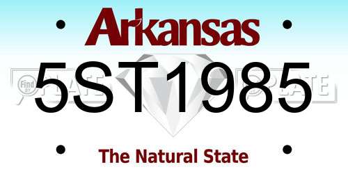 5ST1985 Arkansas License Plate